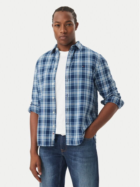 Tommy Jeans Tommy Jeans Cămașă DM0DM23721 Albastru Regular Fit