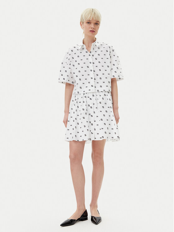 KARL LAGERFELD KARL LAGERFELD Hemd A2W11033 Weiß Relaxed Fit