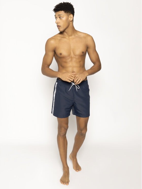 Calvin Klein Swimwear Calvin Klein Swimwear Pantaloni scurți pentru înot Medium Drawstring KM0KM00434 Bleumarin Regular Fit