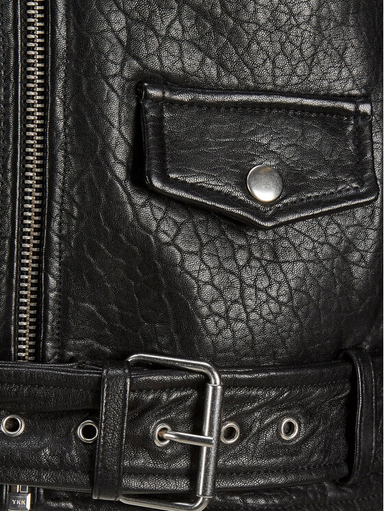 JJXX JJXX Кожено яке 12200286 Черен Regular Fit