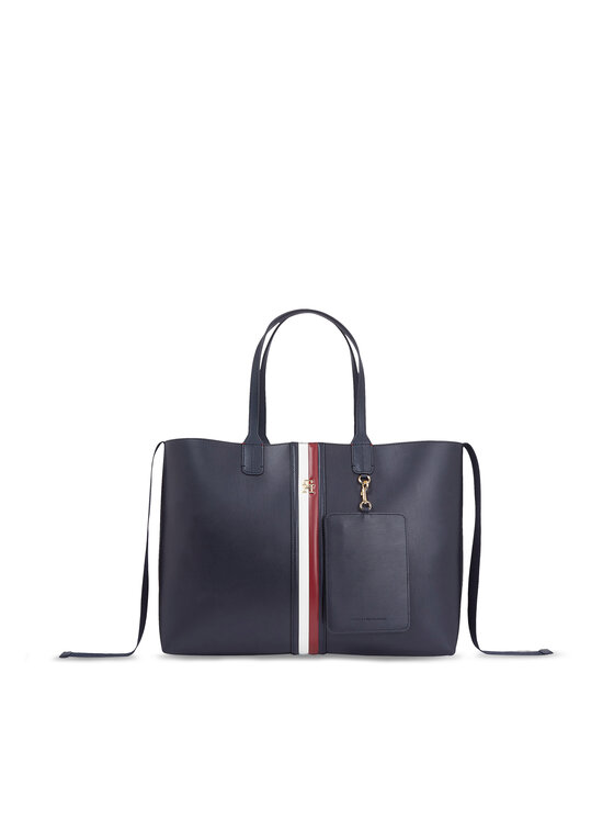 Tommy Hilfiger Tommy Hilfiger Rankinė Iconic Tommy Tote Puffy AW0AW15881 Mėlyna