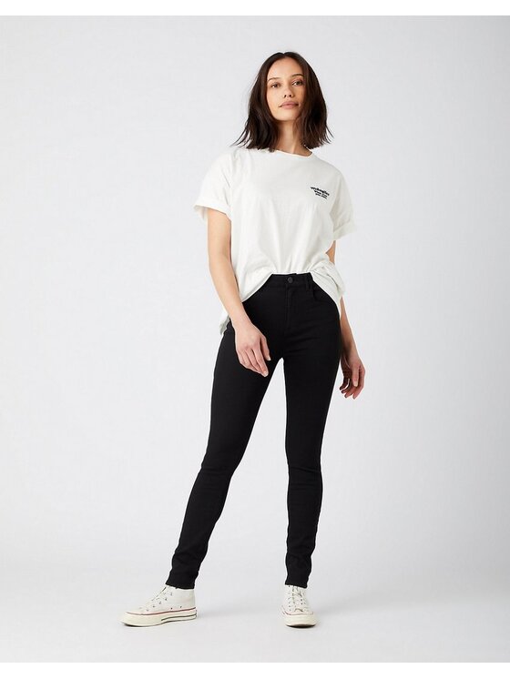 Wrangler Wrangler Jeans HIGH RISE SKINNY Nero Skinny Fit