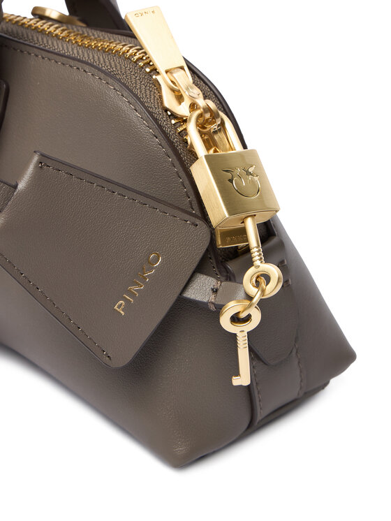 PINKO PINKO Ročna torba Bowling Bag Baguette AI 25-26 PLTT 105334 A0QO Siva