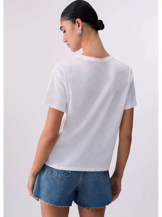 Liu Jo Liu Jo T-shirt WA6238JS923P9329 Bianco Regular Fit