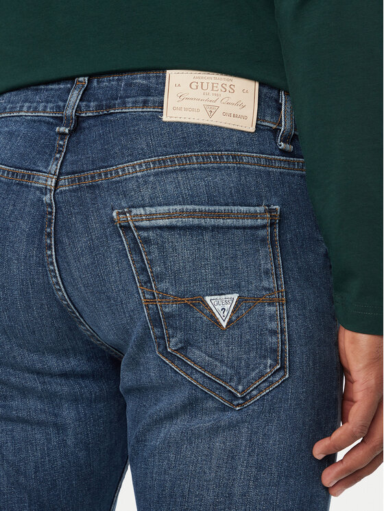 Guess Guess Farmer Miami M6YAN1 D1474 Kék Skinny Fit