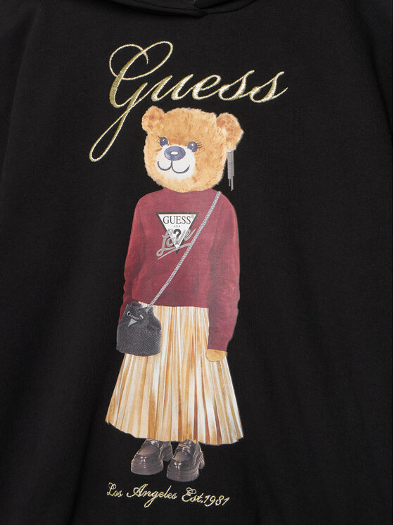 Guess Guess Majica dugih rukava J5BQ26 KAD74 Crna Oversize