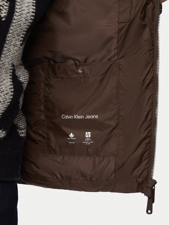 Calvin Klein Jeans Calvin Klein Jeans Kurtka puchowa LV04RG515G Brązowy ciemny Regular Fit