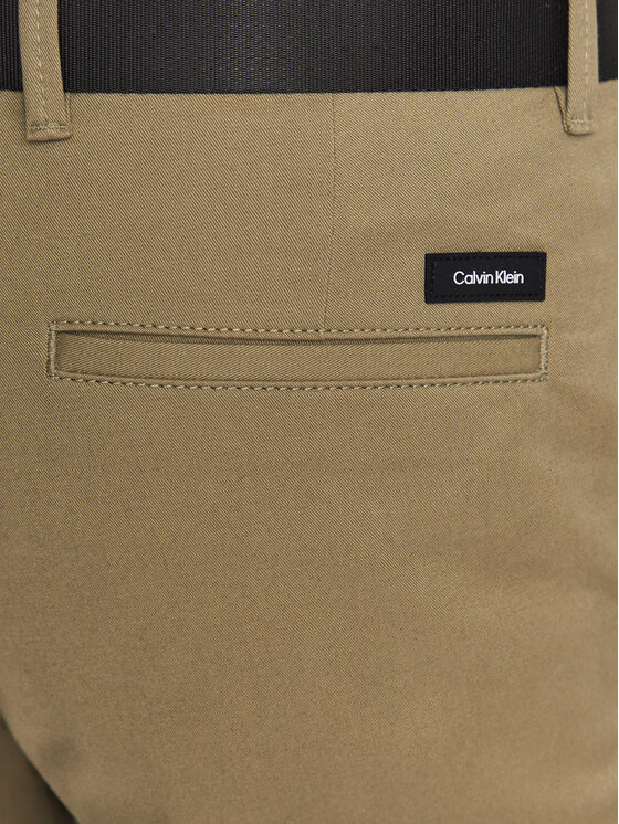 Calvin Klein Calvin Klein Šortky z materiálu Modern Twill K10K111788 Zelená Slim Fit