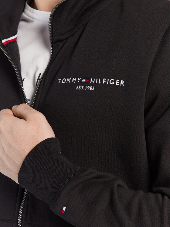 Tommy Hilfiger Tommy Hilfiger Bluza Logo MW0MW29327 Czarny Regular Fit