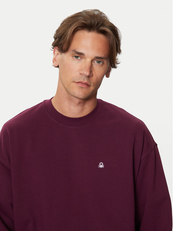 United Colors Of Benetton United Colors Of Benetton Суитшърт 342ZU1093 Виолетов Regular Fit