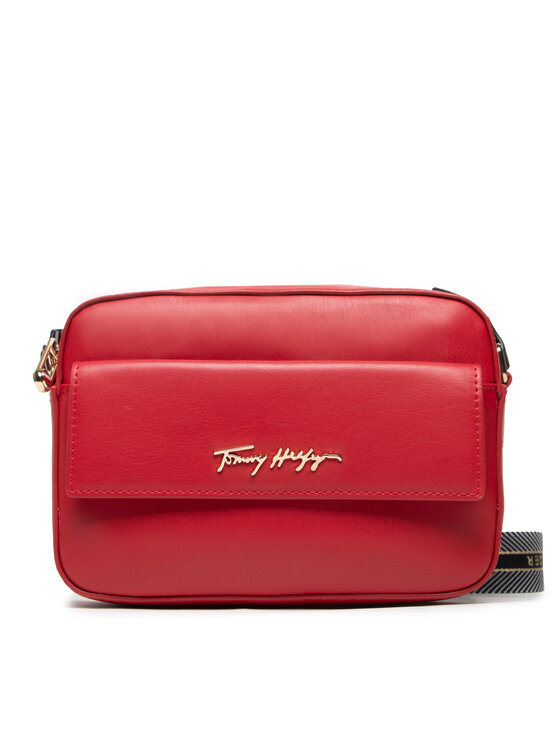 Tommy Hilfiger Handtasche Iconic Tommy Camera bag Sign AW0AW10958 Rot Modivo