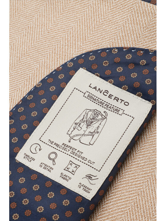 Lancerto Lancerto Marynarka Cortona MA131126000037 Beżowy Regular Fit