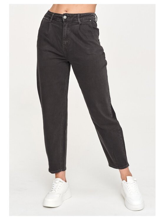 Makadamia Makadamia Jeansy C31 Szary Baggy Fit