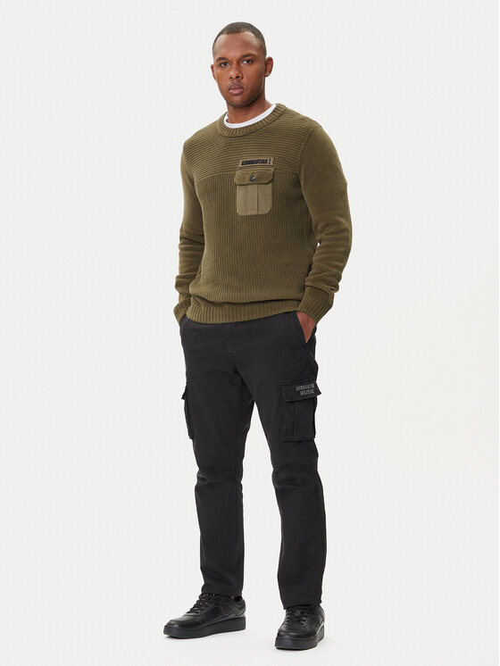 Aeronautica Militare Aeronautica Militare Džemper 252MA1573UL00539 Zelena Regular Fit