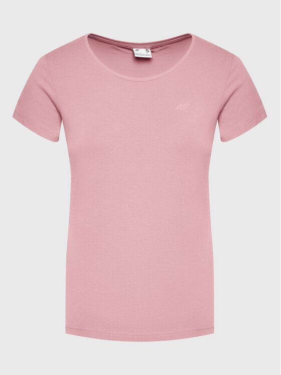4F 4F T-Shirt H4Z22-TSD350 Różowy Regular Fit