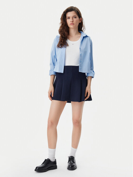 Tommy Jeans Tommy Jeans Miniszoknya Badge DW0DW20268 Sötétkék Regular Fit