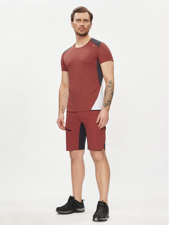 CMP CMP Techniniai marškinėliai 33N6687 Ruda Regular Fit