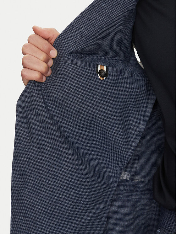 BOSS BOSS Garnitur C-Huge-Peak-252 50540764 Granatowy Slim Fit