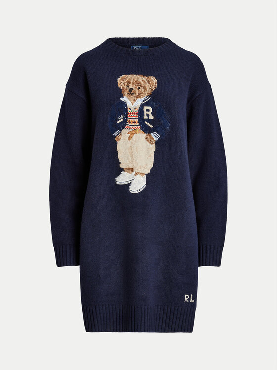 Polo Ralph Lauren Polo Ralph Lauren Pletena obleka 211941576001 Mornarsko modra Relaxed Fit