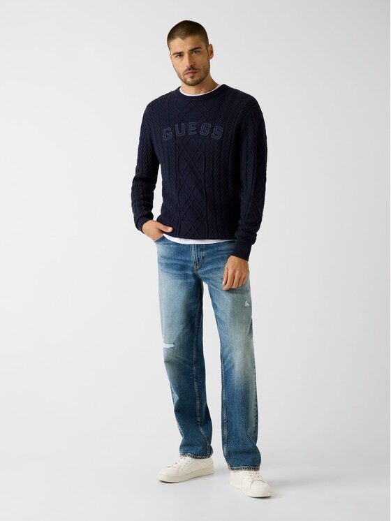 Guess Guess Sweter 180557 Niebieski Classic Fit