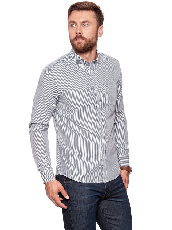 Wrangler Wrangler Camicia 1PKT BUTTON DOWN Blu Regular Fit