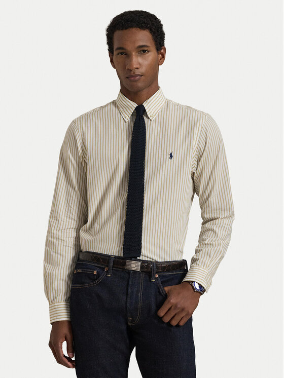 Polo Ralph Lauren Polo Ralph Lauren Риза 710B15595007 Светлобежов Custom Fit