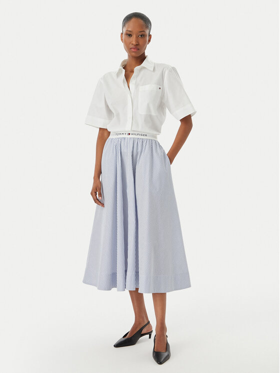 Tommy Hilfiger Tommy Hilfiger Cămașă WW0WW48899 Alb Relaxed Fit