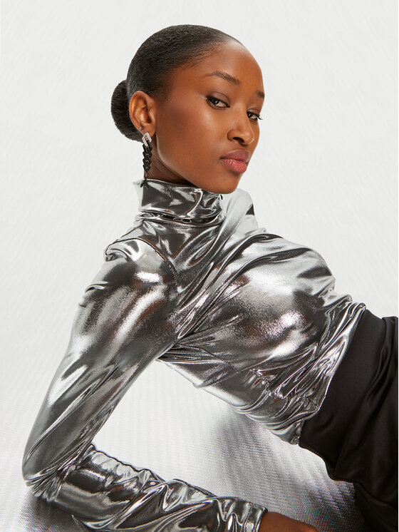 Patrizia Pepe Patrizia Pepe Dolcevita 8M1580/J016-X3OT Argento Slim Fit