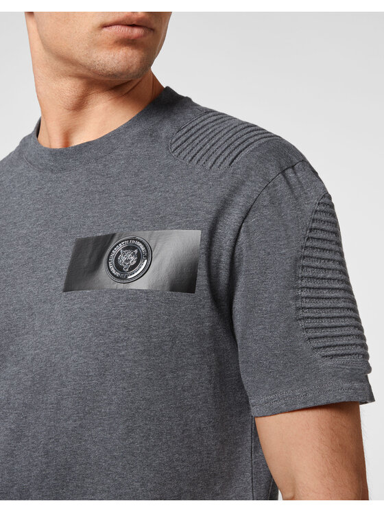 Plein Sport Plein Sport T-Shirt 1307 Szary Regular Fit