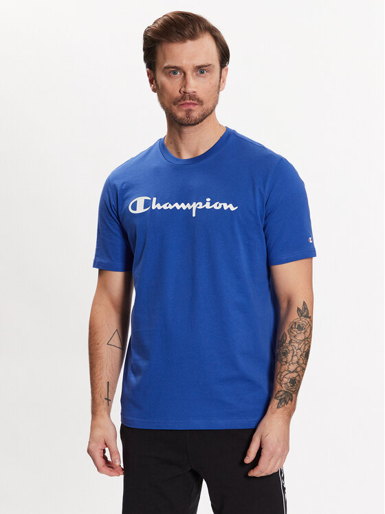 Champion T-Shirt 218531 Blau Regular Fit | Sport-T-Shirts