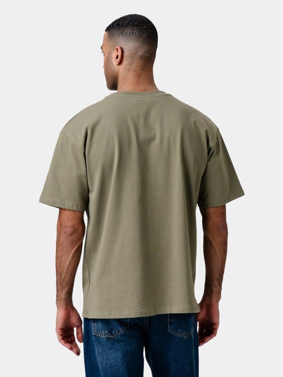 TeeShoppen TeeShoppen T-Shirt 'Basic Collection' Zielony Oversize