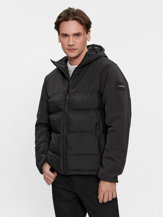 Férfi Télikabát Calvin Klein, Méret: XXL, Fekete, Mix Media K10K111889