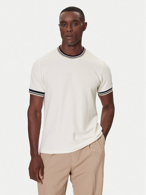 Nautica Nautica Tricou N1S03473 Écru Regular Fit