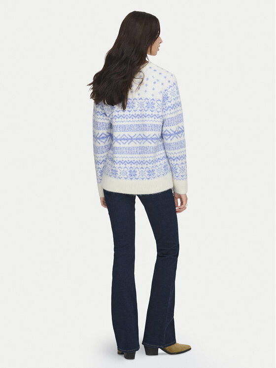 ONLY ONLY Пуловер Xmas Nordic 15354824 Светлосиньо Regular Fit