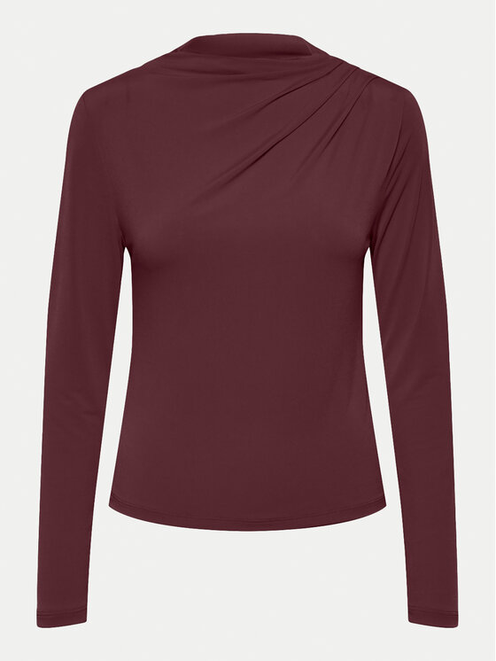 Pieces Pieces Blūze 17153519 Bordo Slim Fit