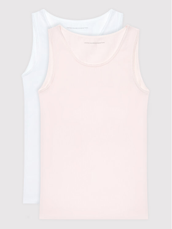 United Colors Of Benetton United Colors Of Benetton 2er-Set Tops 3MC10H480 Bunt Regular Fit