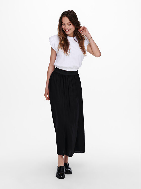 ONLY ONLY Maxi sukňa Venedig 15164606 Čierna Regular Fit