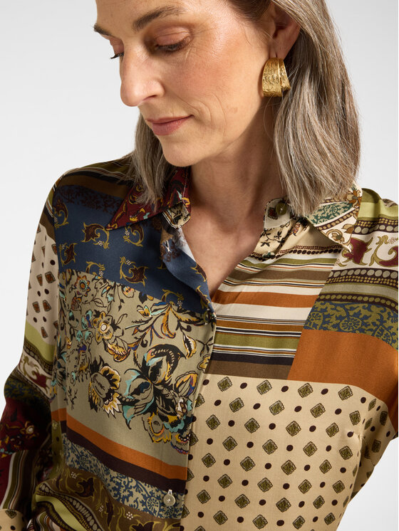 Elena Mirò Elena Mirò Camicia 5034P000351N001 Verde Regular Fit