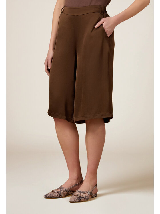 Oltre Oltre Pantaloncini P282J002369N022 Marrone Baggy Fit