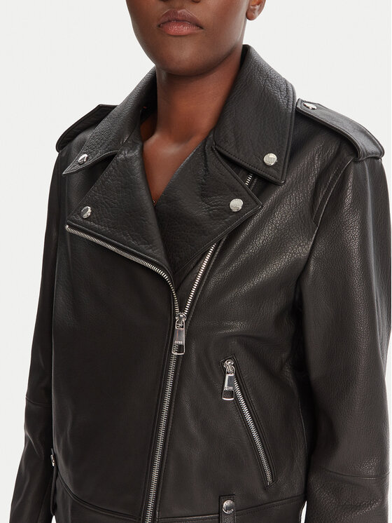 BOSS BOSS Lederjacke C_Sandy 50541769 Schwarz Regular Fit