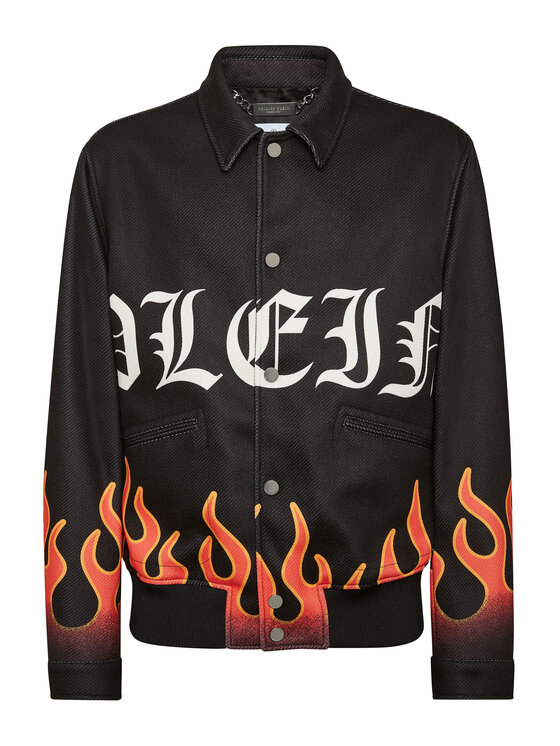 PHILIPP PLEIN PHILIPP PLEIN Kurtka bomber 20731 Czarny Regular Fit