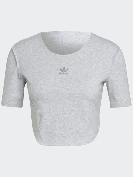 adidas adidas T-shirt Crop Loungewear HL9130 Siva Regular Fit