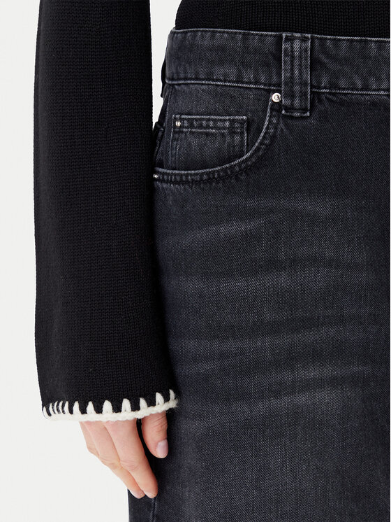 Marella Marella Spódnica jeansowa 2523106054200 Czarny Regular Fit