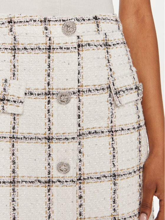 Bruuns Bazaar Bruuns Bazaar Spódnica trapezowa Jalena BBW3791 Biały Regular Fit