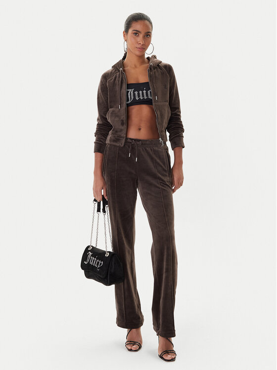 Juicy Couture Juicy Couture Pulóver Madison JCWAS225306 Barna Slim Fit