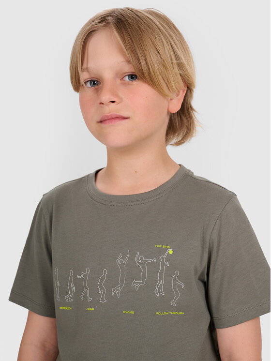 4F 4F T-Shirt URBAN COMMUTER Szary ciemny Regular Fit
