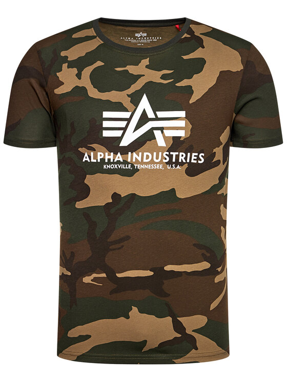 Alpha Industries Alpha Industries Tričko Basic 100501C Zelená Regular Fit