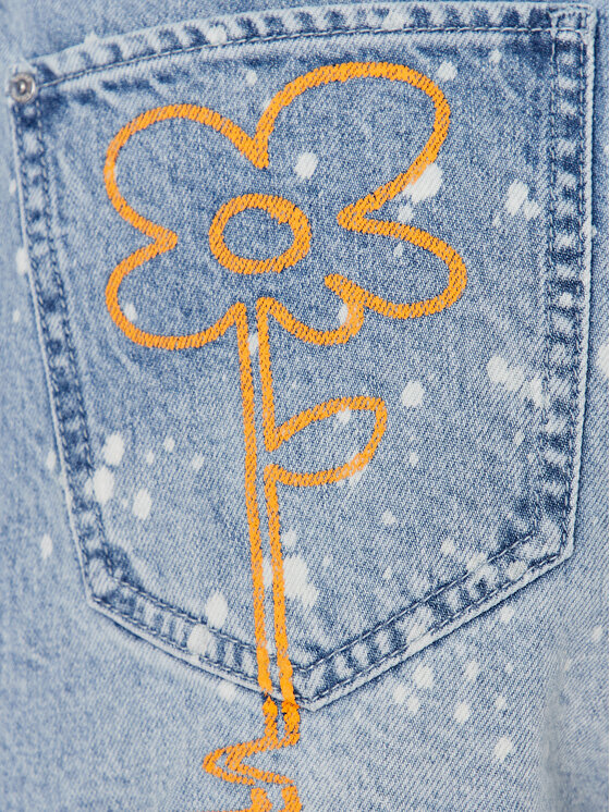 Guess Guess Jeans kratke hlače Mom W3GD26 D4YO0 Modra Regular Fit