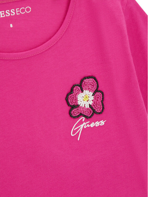 Guess Guess Футболка J6GI10 K6YW4 Темно-рожевий Relaxed Fit