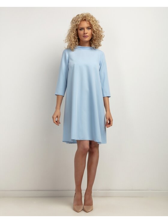 Tessita Tessita Sukienka koktajlowa SUKIENKA_T442 _9_XXL Niebieski jasny Loose Fit
